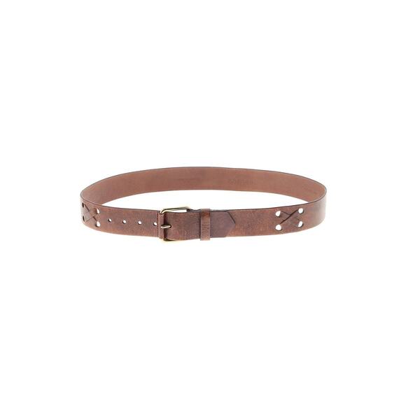 Lauren Ralph Lauren Brown Leather Belt Cross Detail Western XL - Picture 1 of 3